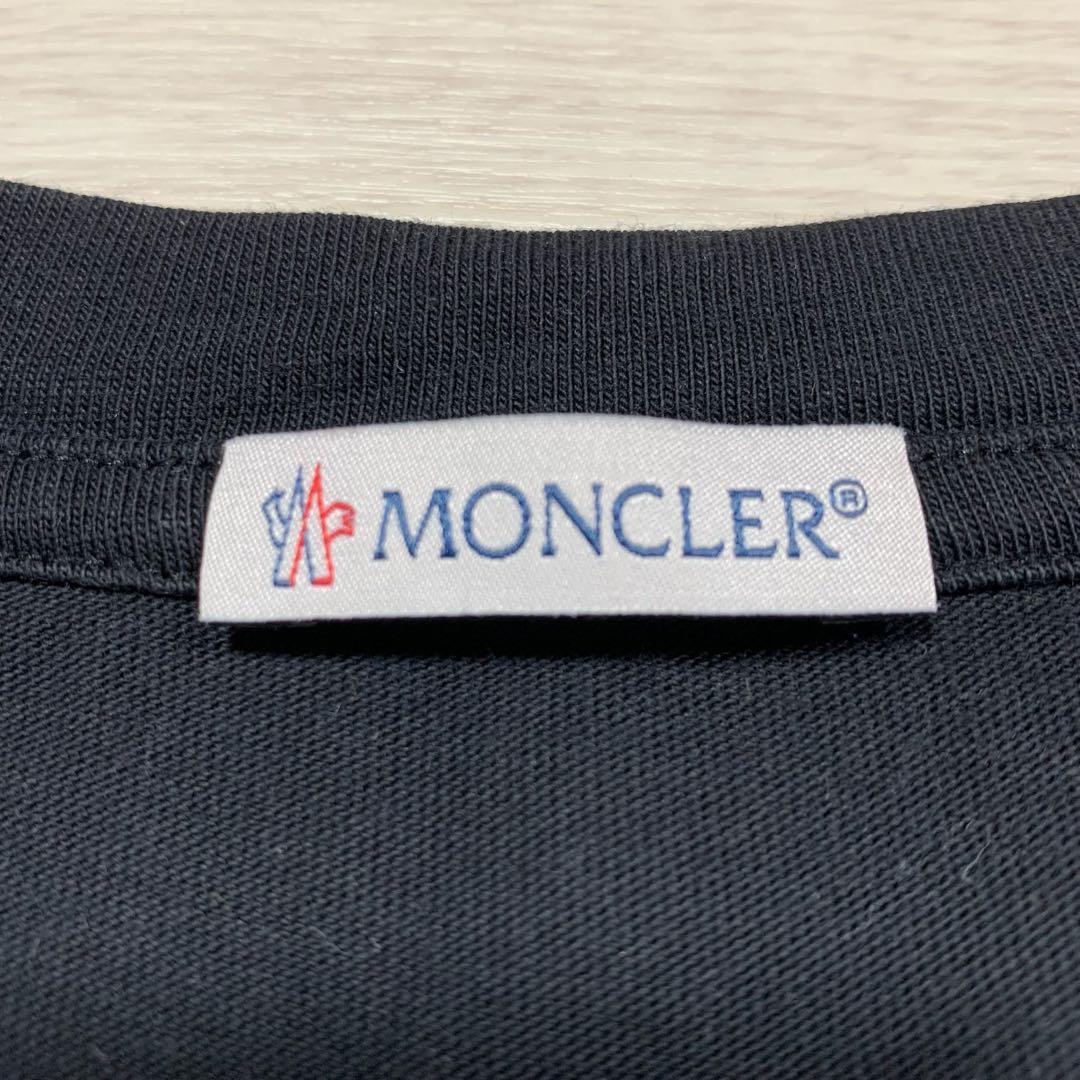 美品　モンクレール　文字ロゴ　ブラック　XL Tシャツ　国内正規品　5S121