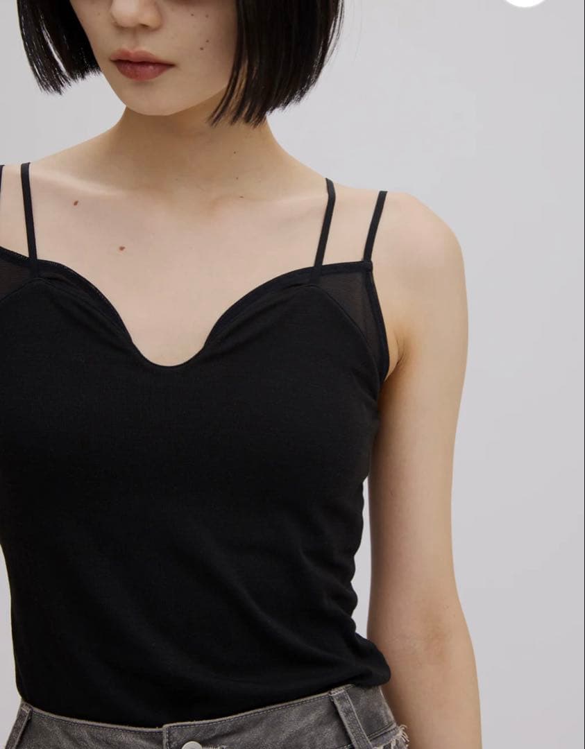Mizuno×Ameri SHEER DOCKING CAMISOLE tops