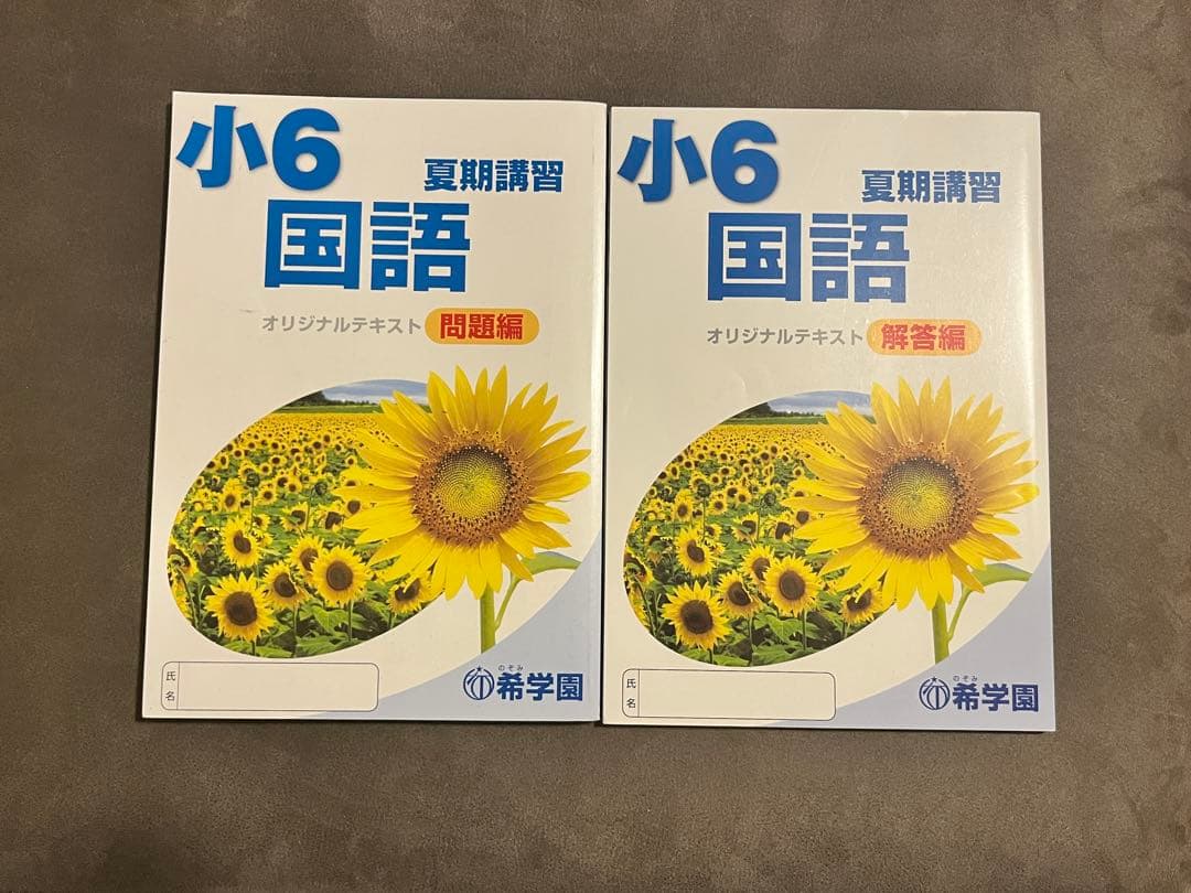 希学園小6 夏期講習 算数A・理科・国語 問題編 ✨解答解説付き✨