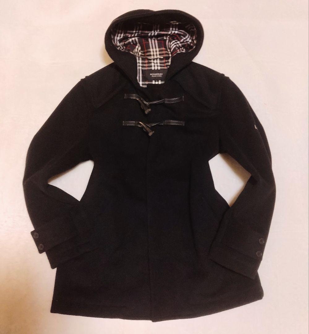 ■美品■BURBERRY BLACK LABEL■ダッフルコート■М■黒■