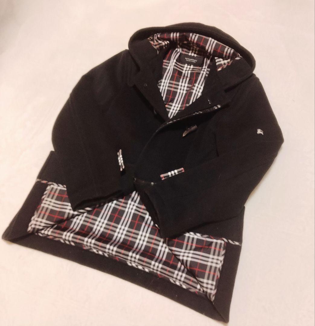 ■美品■BURBERRY BLACK LABEL■ダッフルコート■М■黒■