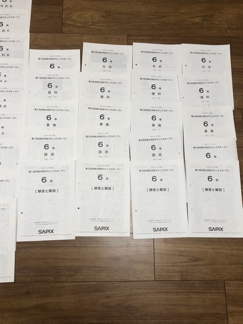 最新2025年度 6年生 テスト 16回分 SAPIX