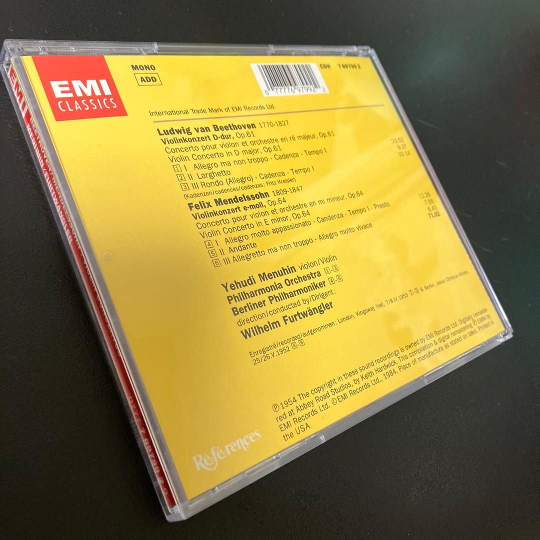 【売約済】メニューイン／ベートーヴェン＆メンデルスゾーンvn協