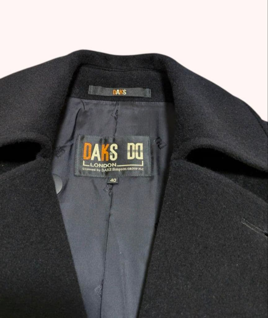 美品　DAKS 　ダックス　ウール　アンゴラ　ロングコート 　ブラック