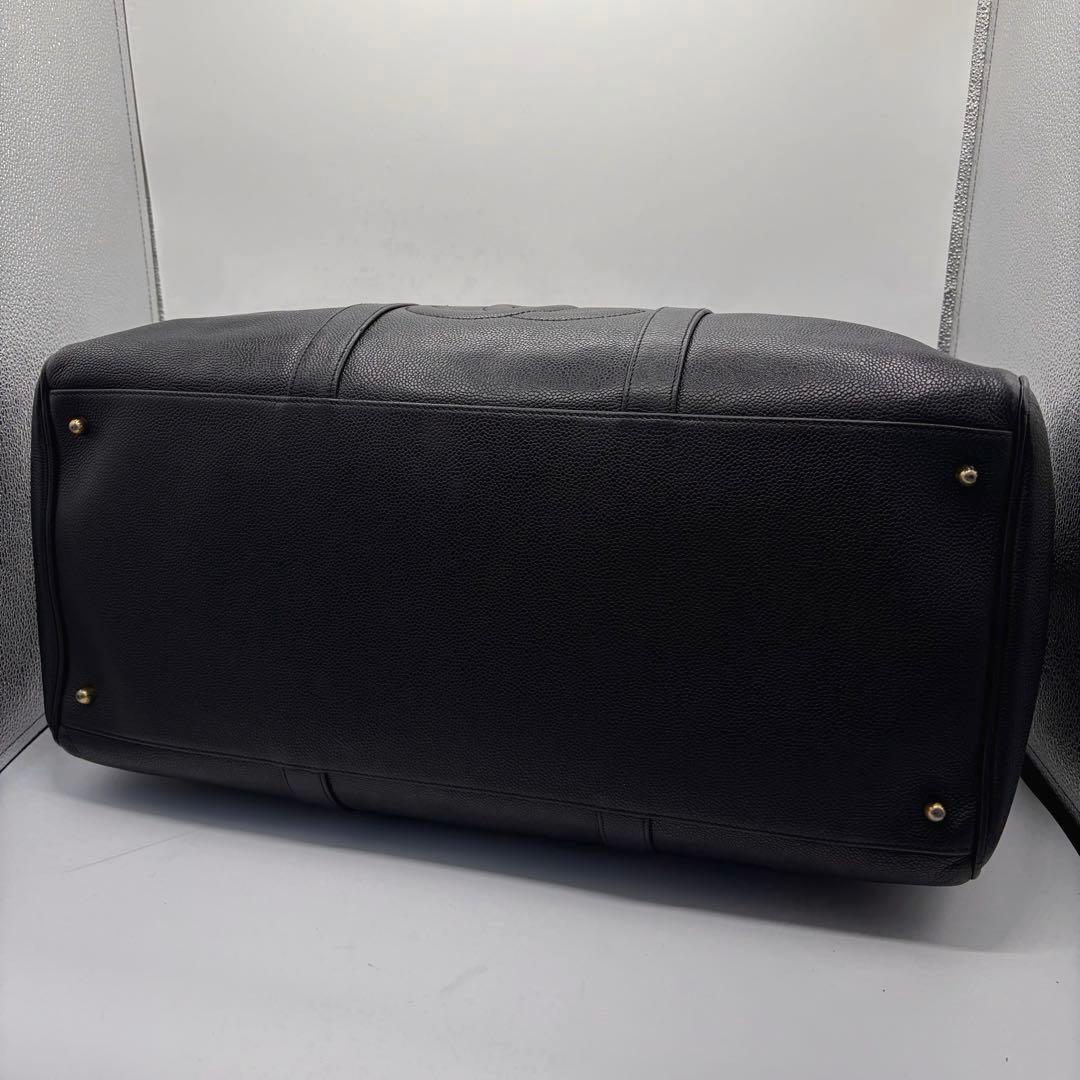 CHANEL シャネル ボストンバッグ キャビアスキン ココマーク ショルダー紐