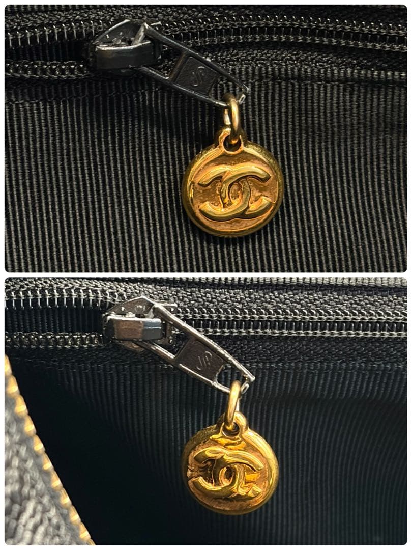 CHANEL シャネル ボストンバッグ キャビアスキン ココマーク ショルダー紐