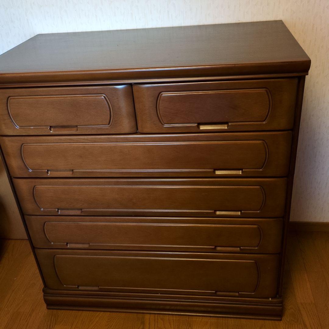 【週末値引き−500円】タンス　木製5段