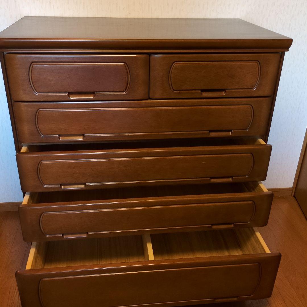 【週末値引き−500円】タンス　木製5段