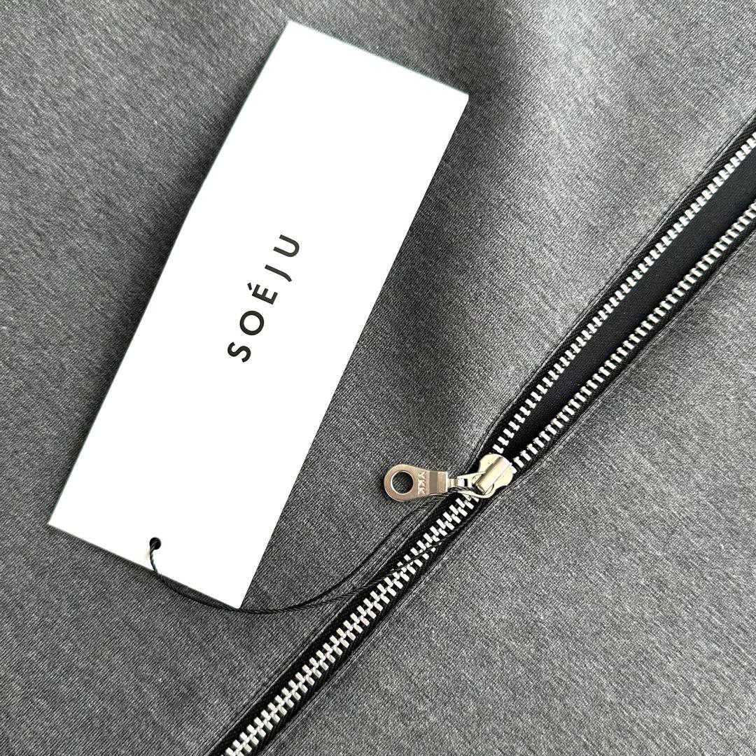 新品未使用 SOÉJU 2WAYコクーンジップワンピース Mサイズ チャコール