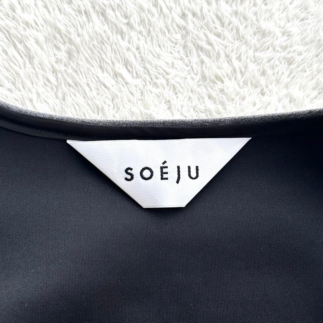 新品未使用 SOÉJU 2WAYコクーンジップワンピース Mサイズ チャコール
