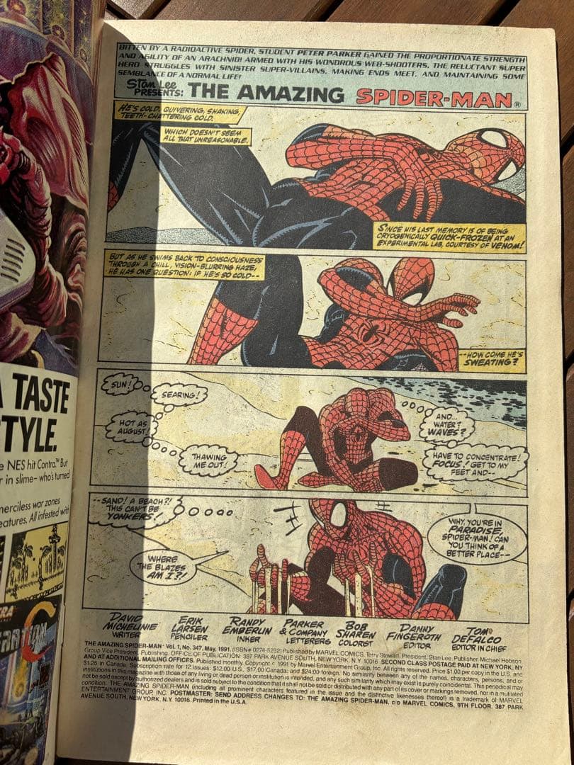 アメコミ Amazing spider man #347 エックスメン　マーベル