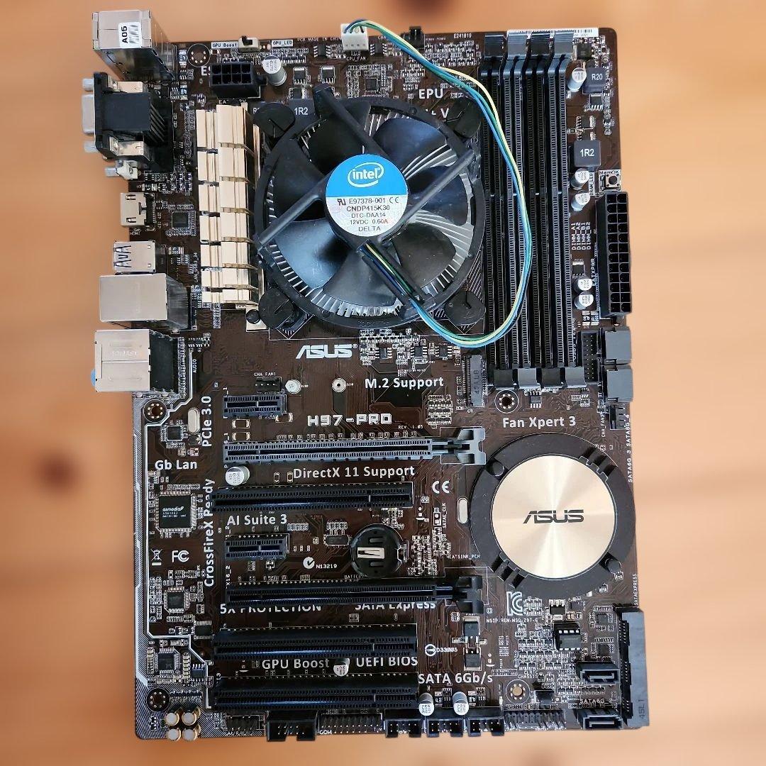 マザーボード ASUS H97-PRO + Intel Core i5-4690K