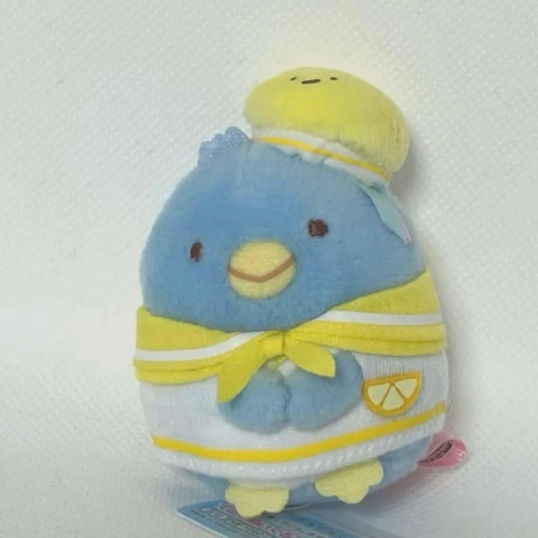 ぺんぺんフルーツバケーション　てのりぬいぐるみ　ぺんぎん？　ぺんぎん（本物）
