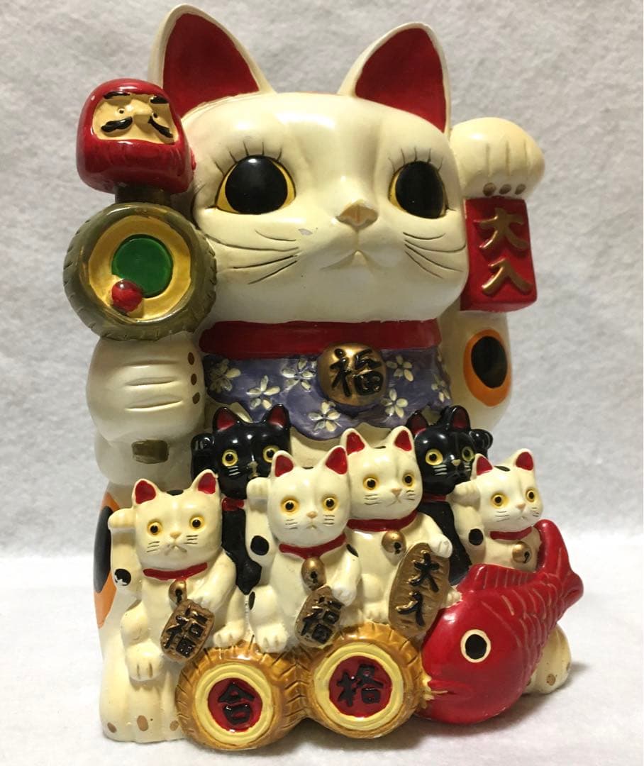 希少 昭和 レトロ 猫 たくさん 貯金箱 置物