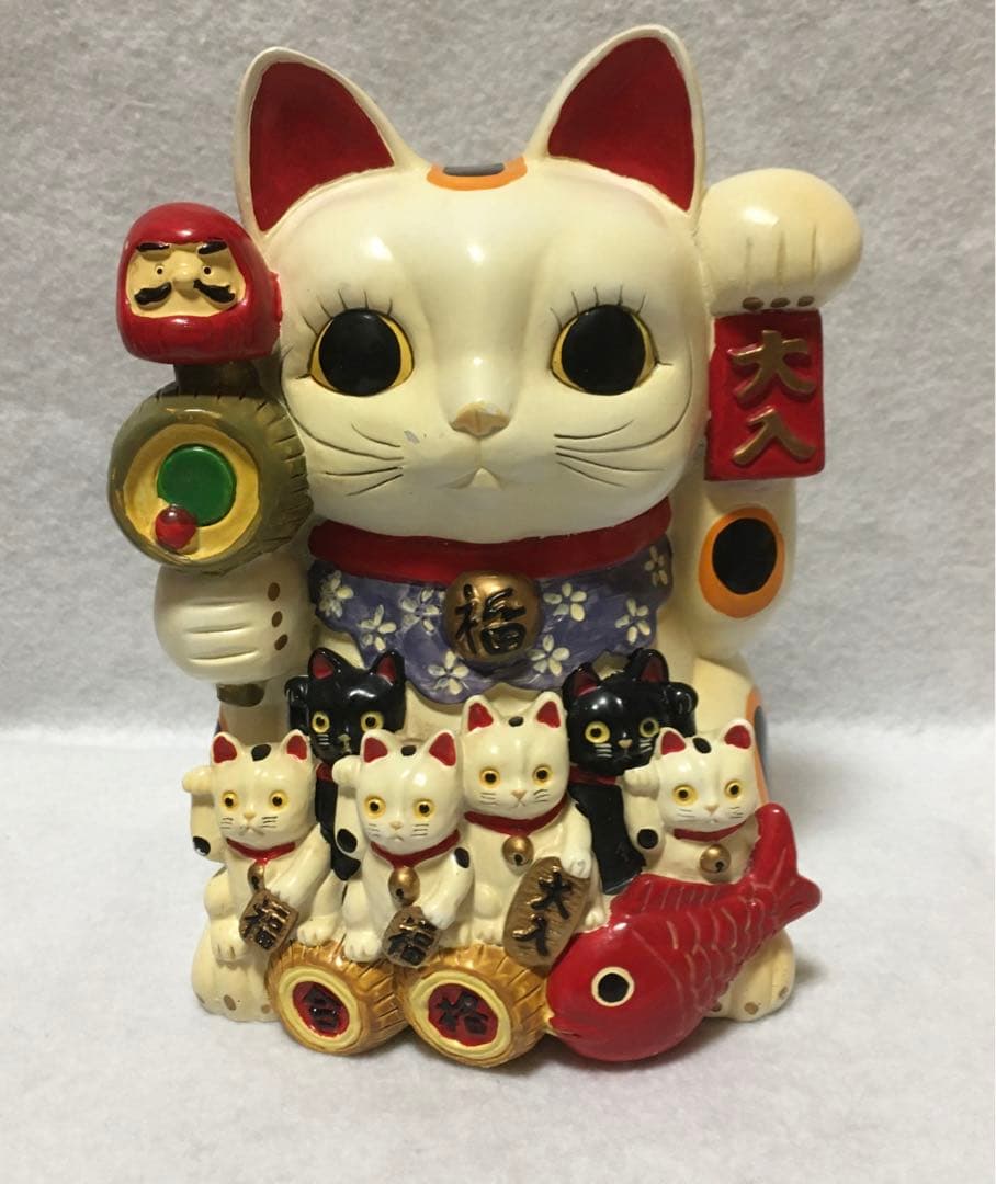 希少 昭和 レトロ 猫 たくさん 貯金箱 置物