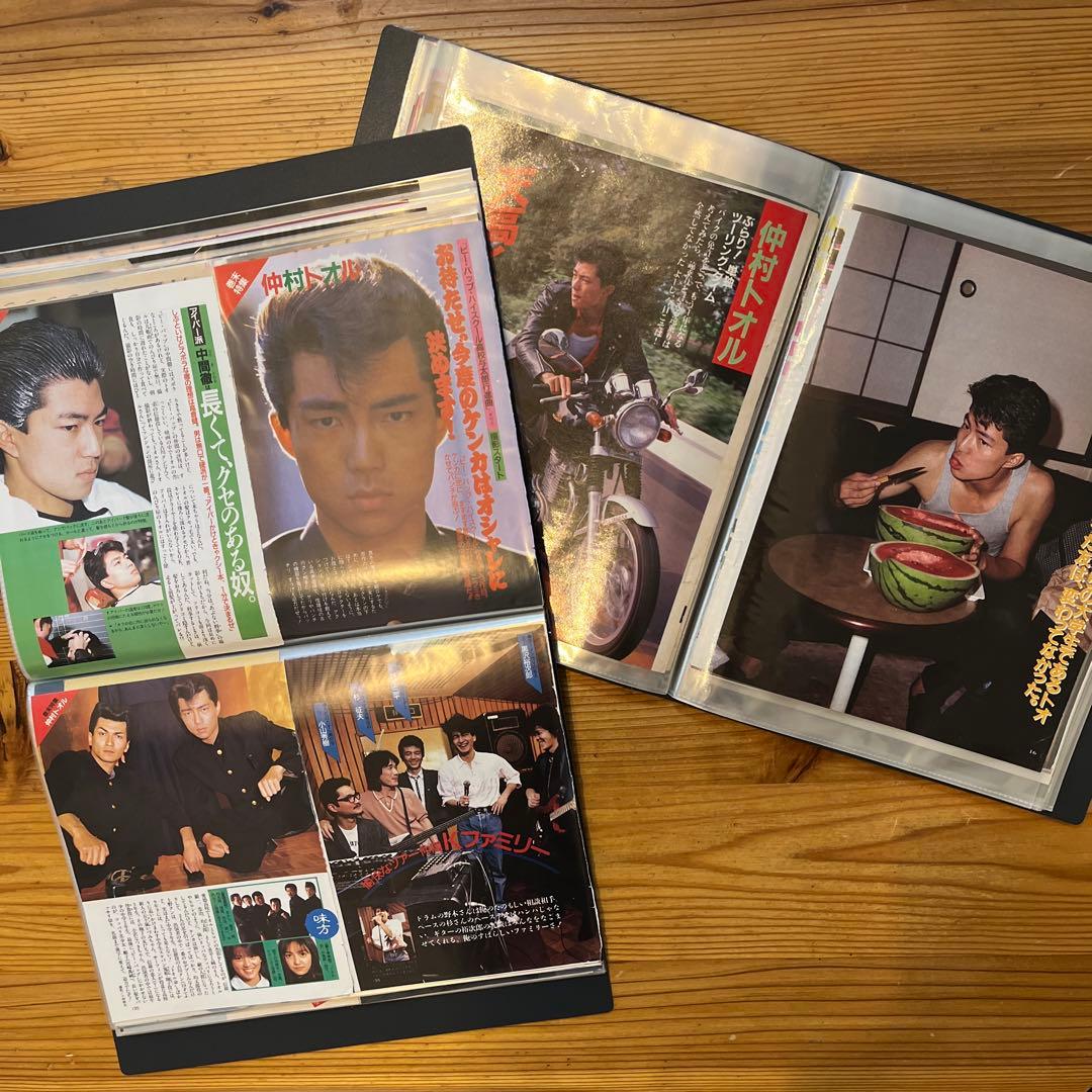 仲村トオル　切り抜き　大量　⭐︎60ページ　ファイル⭐︎両面　合計2冊　レア下敷き付