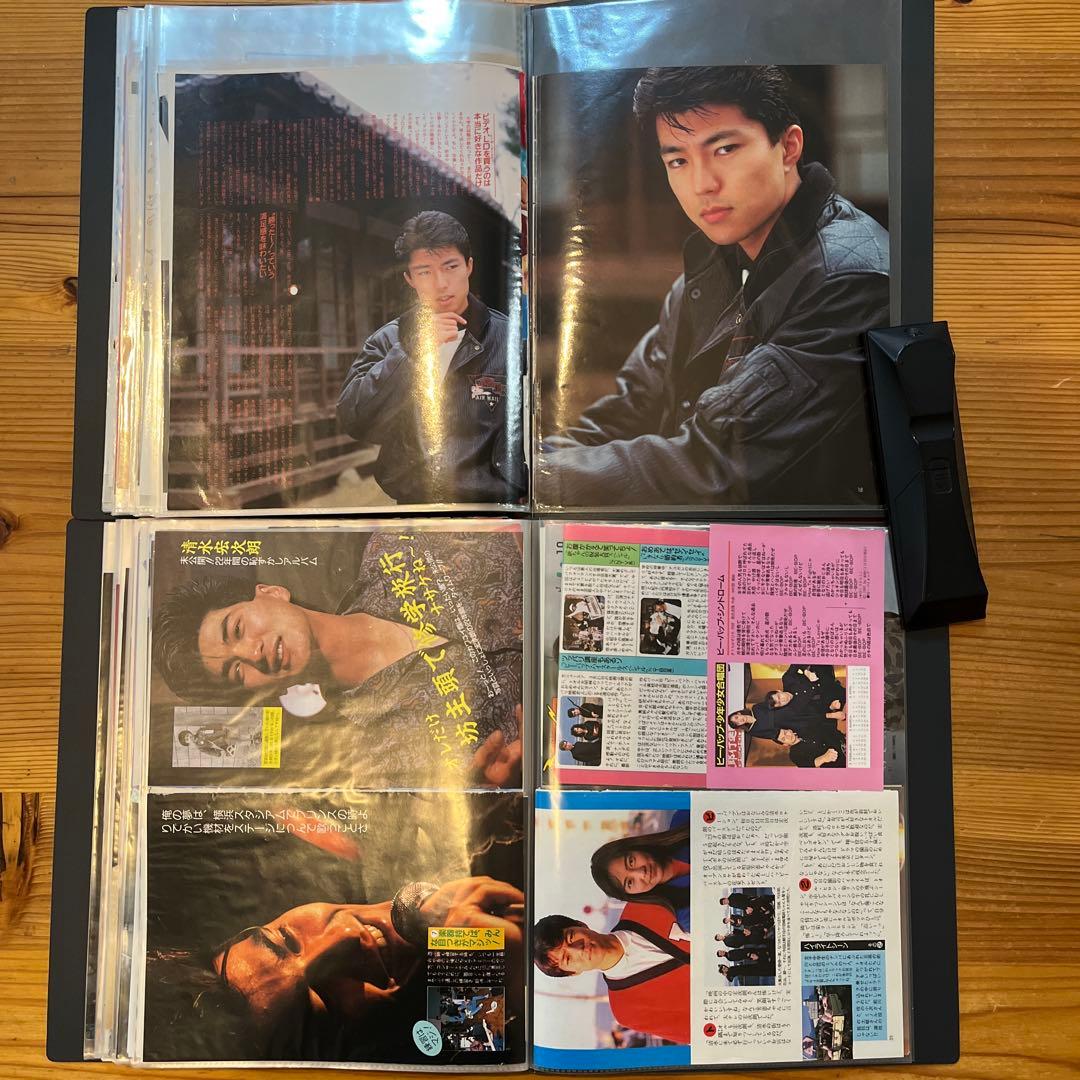 仲村トオル　切り抜き　大量　⭐︎60ページ　ファイル⭐︎両面　合計2冊　レア下敷き付