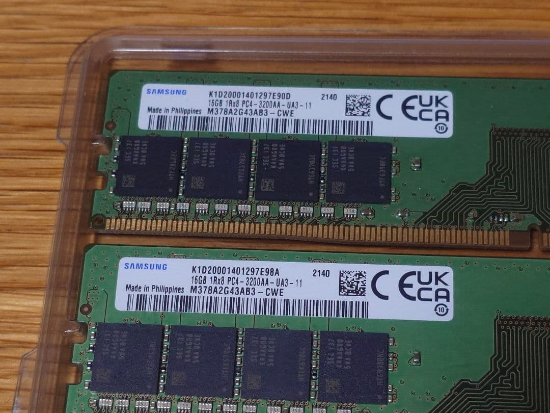 L*l様 ​【動作確認済】Samsung DDR4-3200 32GB (16G