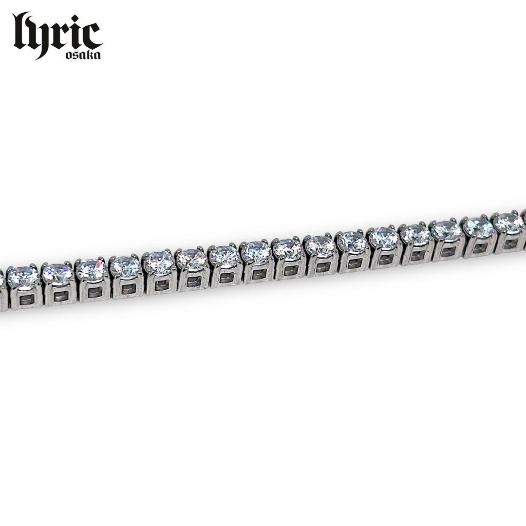 テニスチェーン ネックレス 3mm 50cm サージカルステンレス シルバー