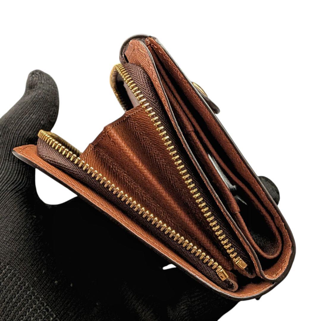 【美品】 ルイヴィトン モノグラム コンパクトジップ 二つ折り財布