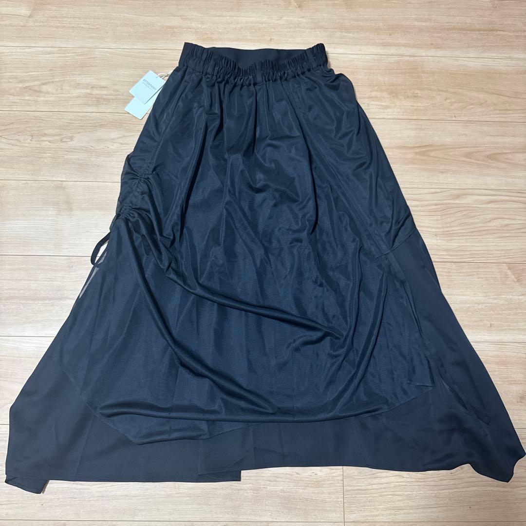 新品／ギャザー2WAYスリットスカート(HARE)