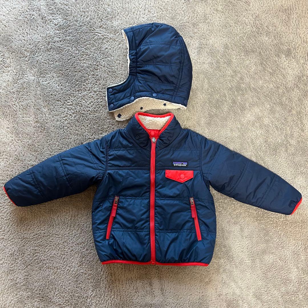 【美品】Patagonia リバーシブル・トリブルズ・フーディ　ダウン　2T