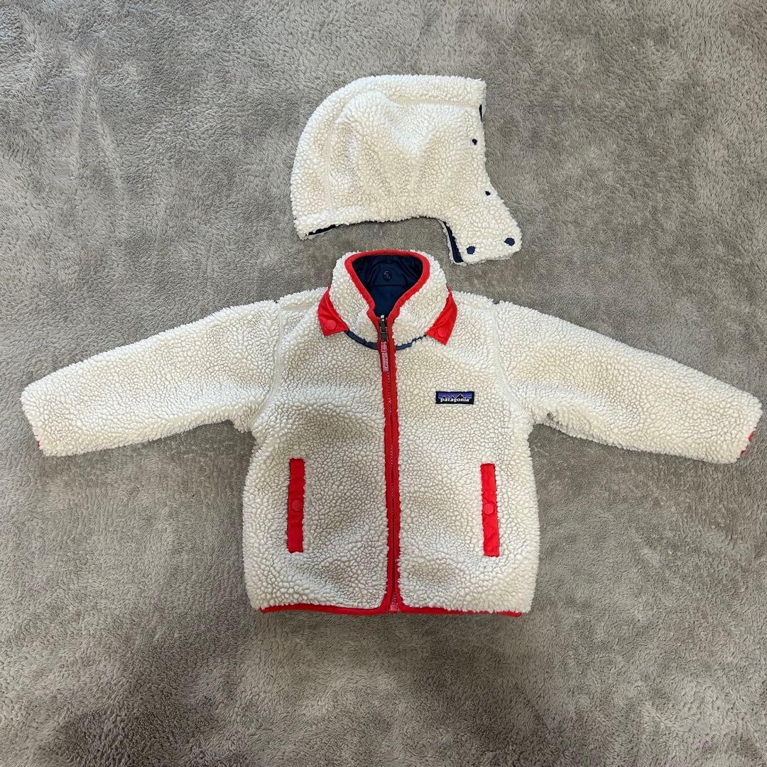【美品】Patagonia リバーシブル・トリブルズ・フーディ　ダウン　2T