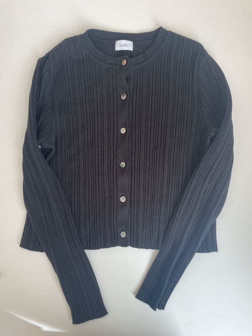 ※カーディガンのみBowtie rib ensemble knit(Black)