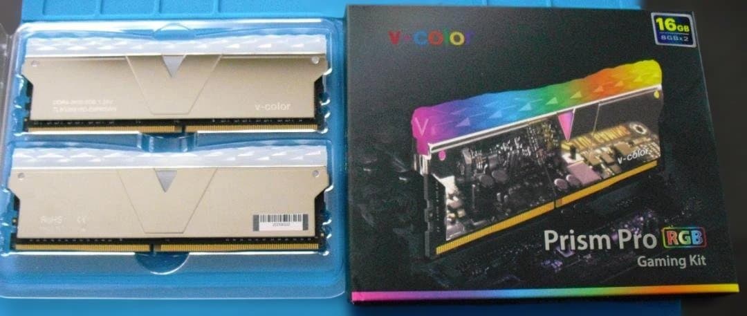 v-color Prism Pro RGB DDR4-3600 8GB×2枚