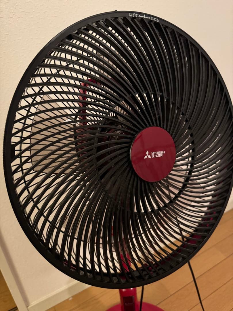 三菱電機 スタンド型扇風機 赤