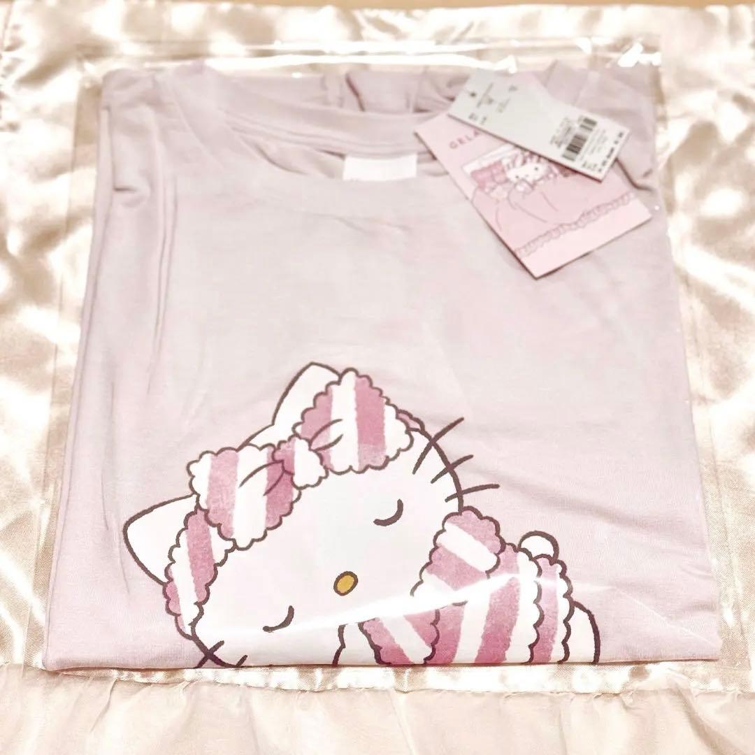 新品タグ付き サンリオハウス ワンポイントTシャツ ピンク キティ ジェラピケ