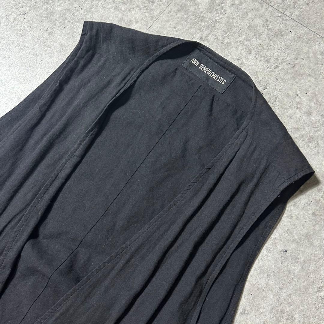 90s アンドゥムルメステール 綿 立体ポケット ベスト 黒 archive