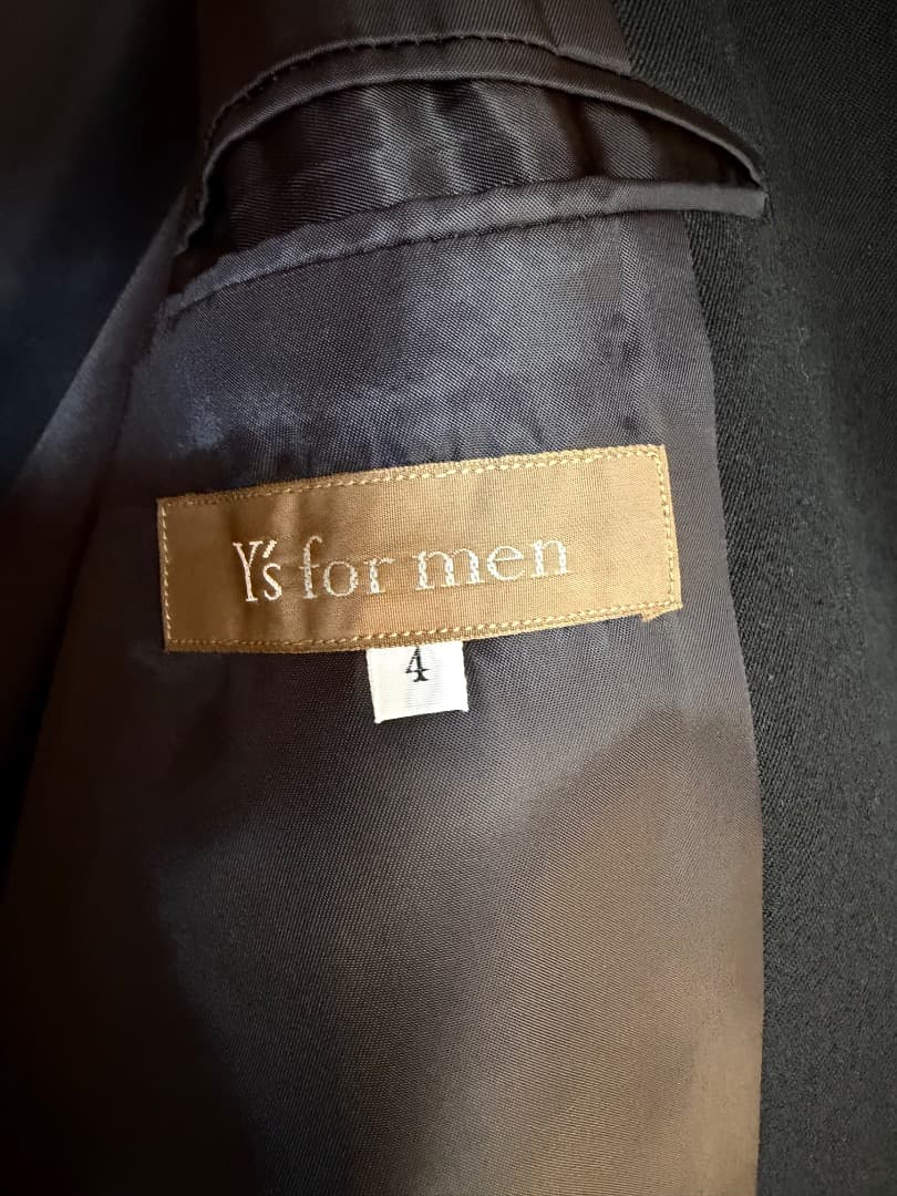 ジャケット・アウター Y's for men WOOL GABARDINE COAT BLACK 4