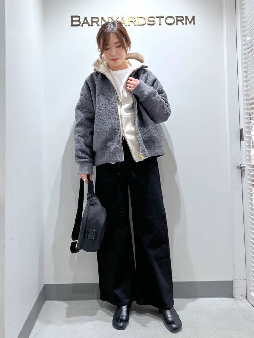 ほぼ新品♪ソフトウエストワイドデニム♪バンヤードストーム ♪ブラック