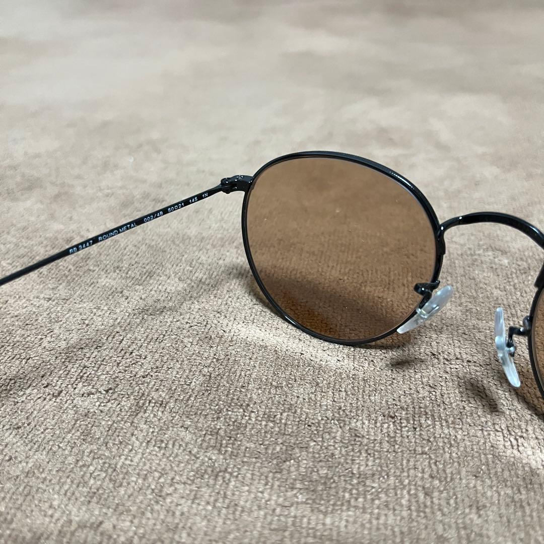 【美品】木村拓哉 レイバン ラウンドメタル サングラス サイズ50-21 ピンク