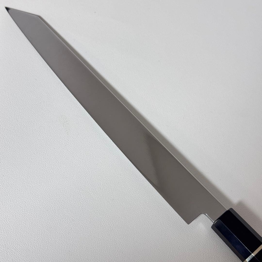 270mm 切付柳刃包丁 本牛角黒檀八角柄 刺身包丁 全鋼　和包丁
