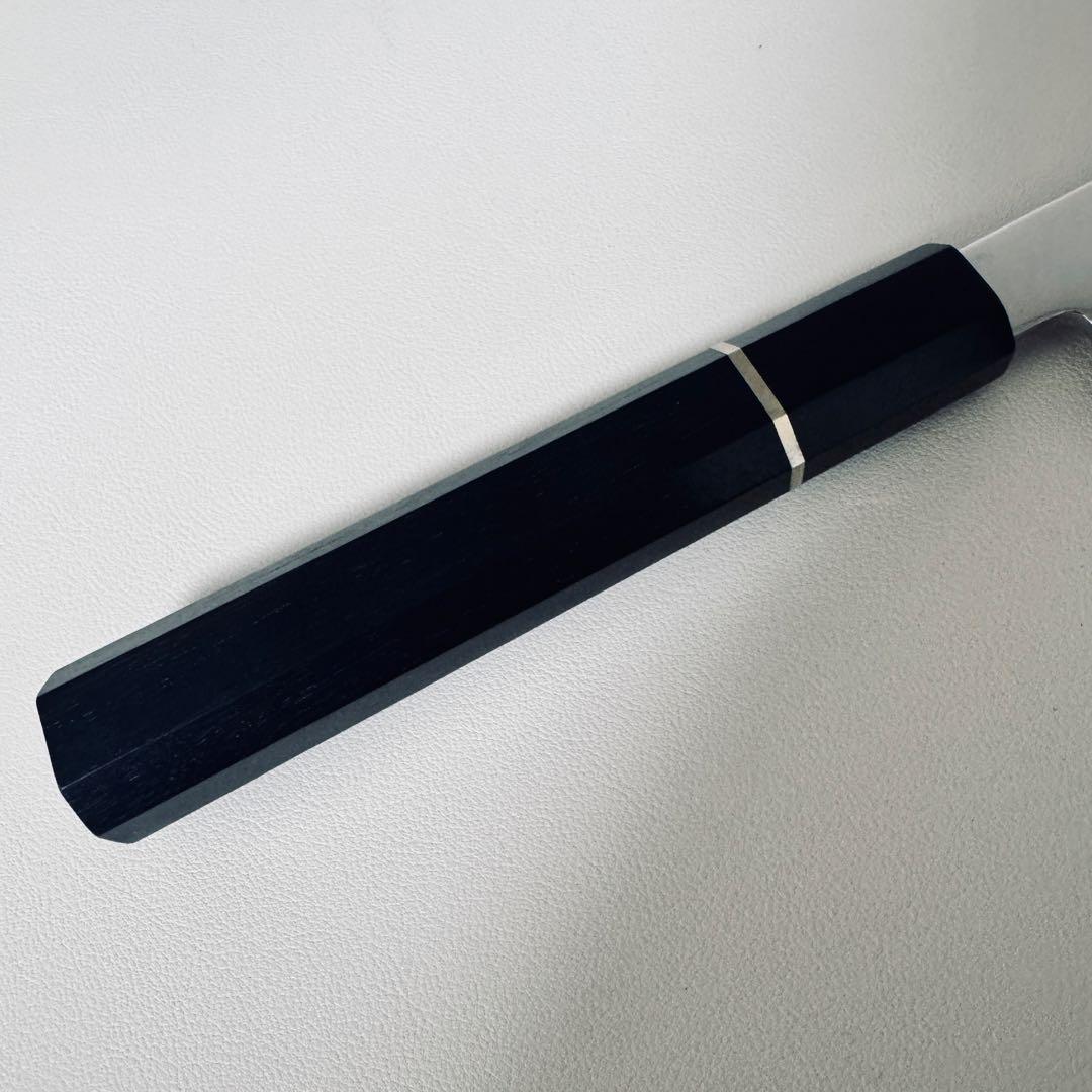270mm 切付柳刃包丁 本牛角黒檀八角柄 刺身包丁 全鋼　和包丁