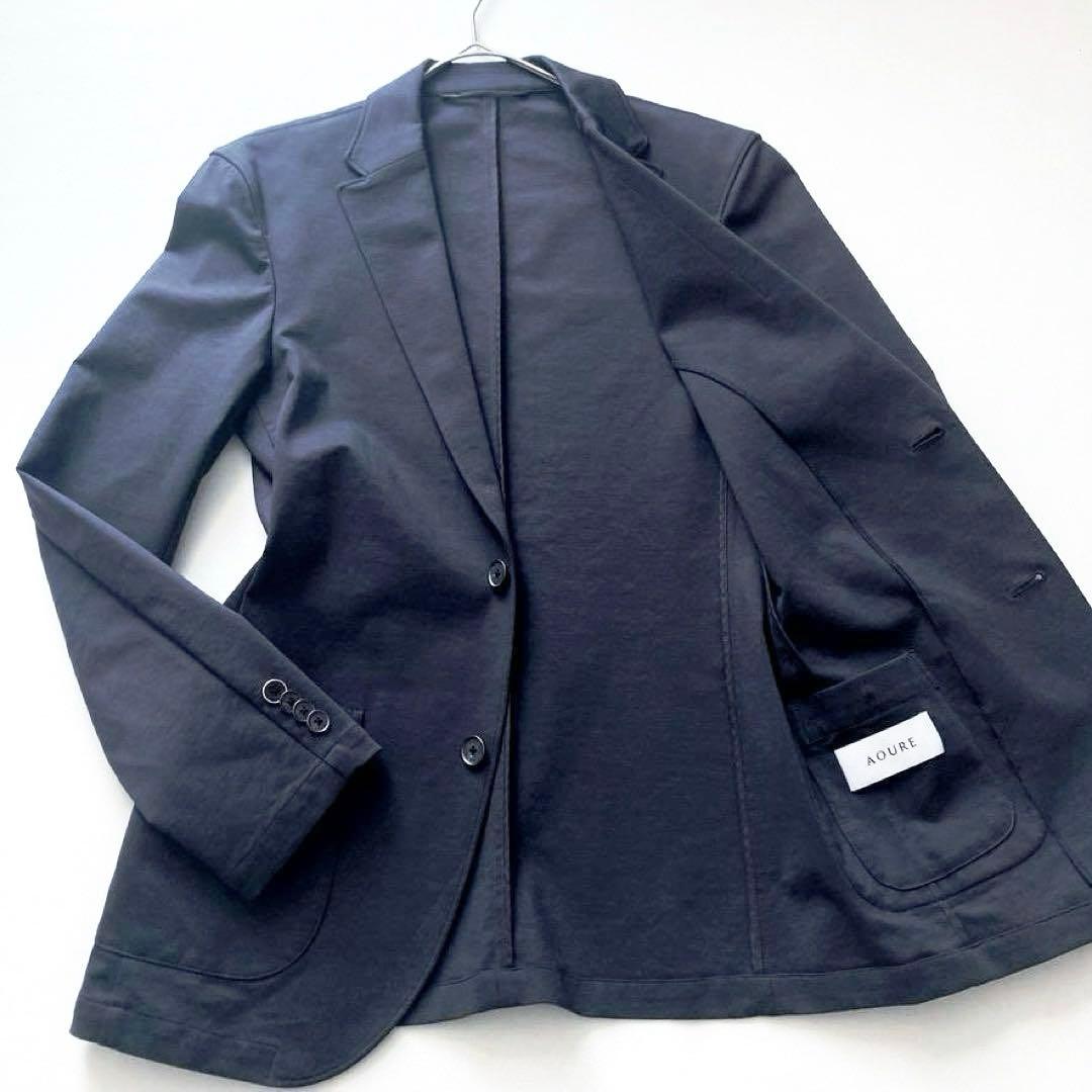 【美品】AOURE　テーラードジャケット ストレッチ M グレー 近年モデル