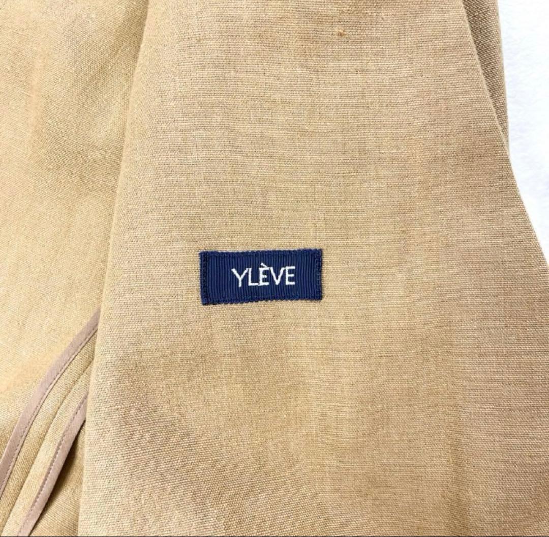 イレーヴ　yleve リネンテーラードジャケット　ブラウン