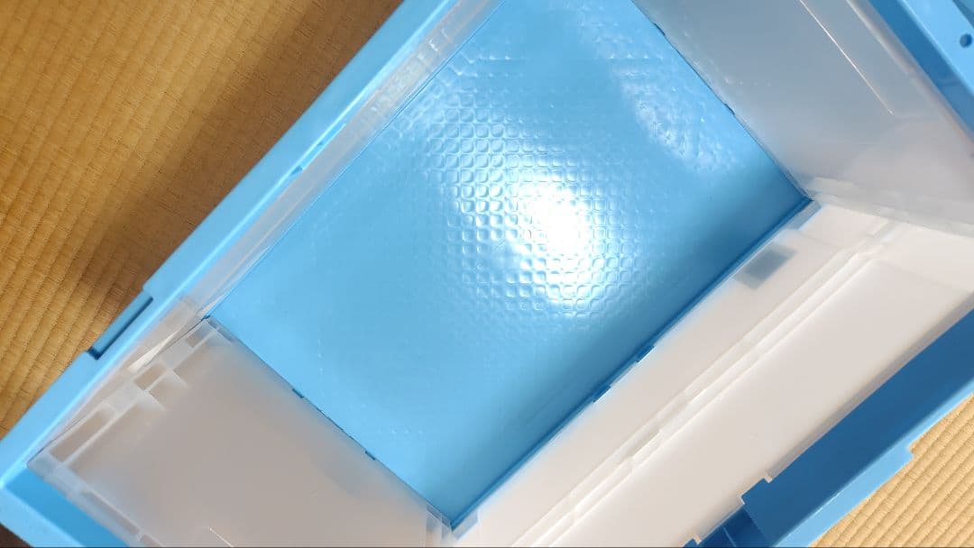 オリコン　軽量薄型　折りたたみコンテナ　ケース　5個　ブルー