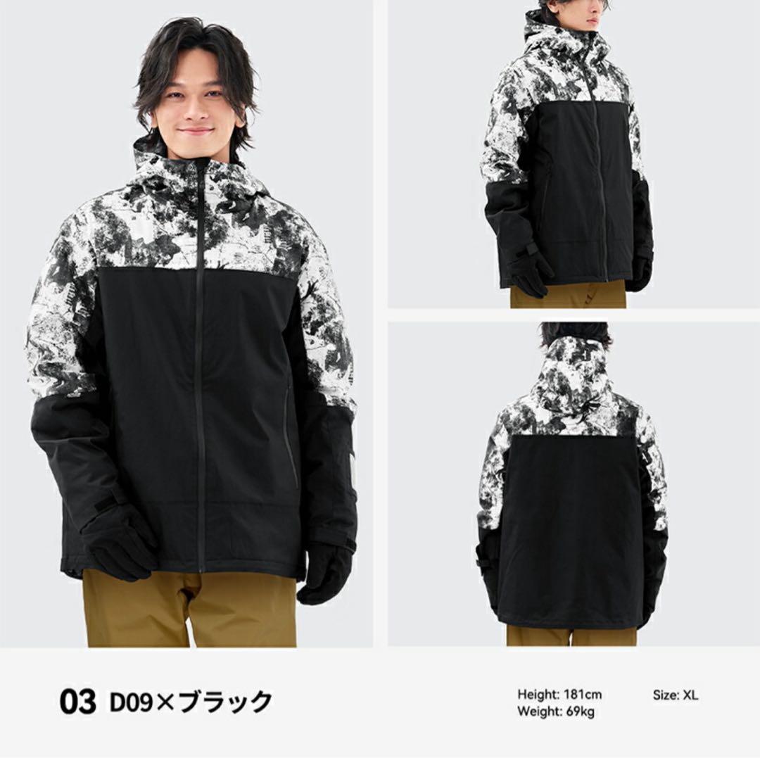 新品 美品ACTLEISのスキーウェア ブラック XL スノーボードウェア