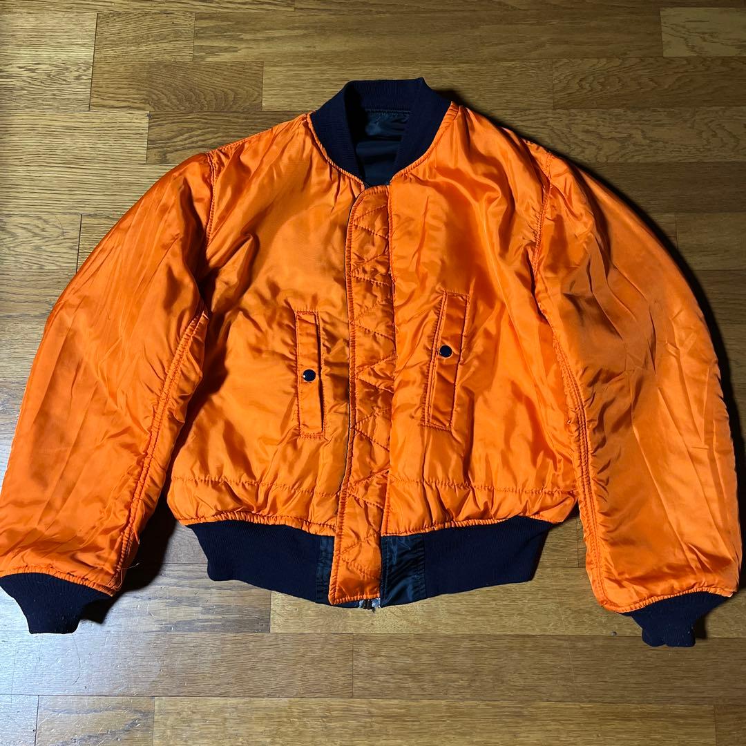 USA製 ALPHA MA-1 フライトジャケット ネイビー 古着