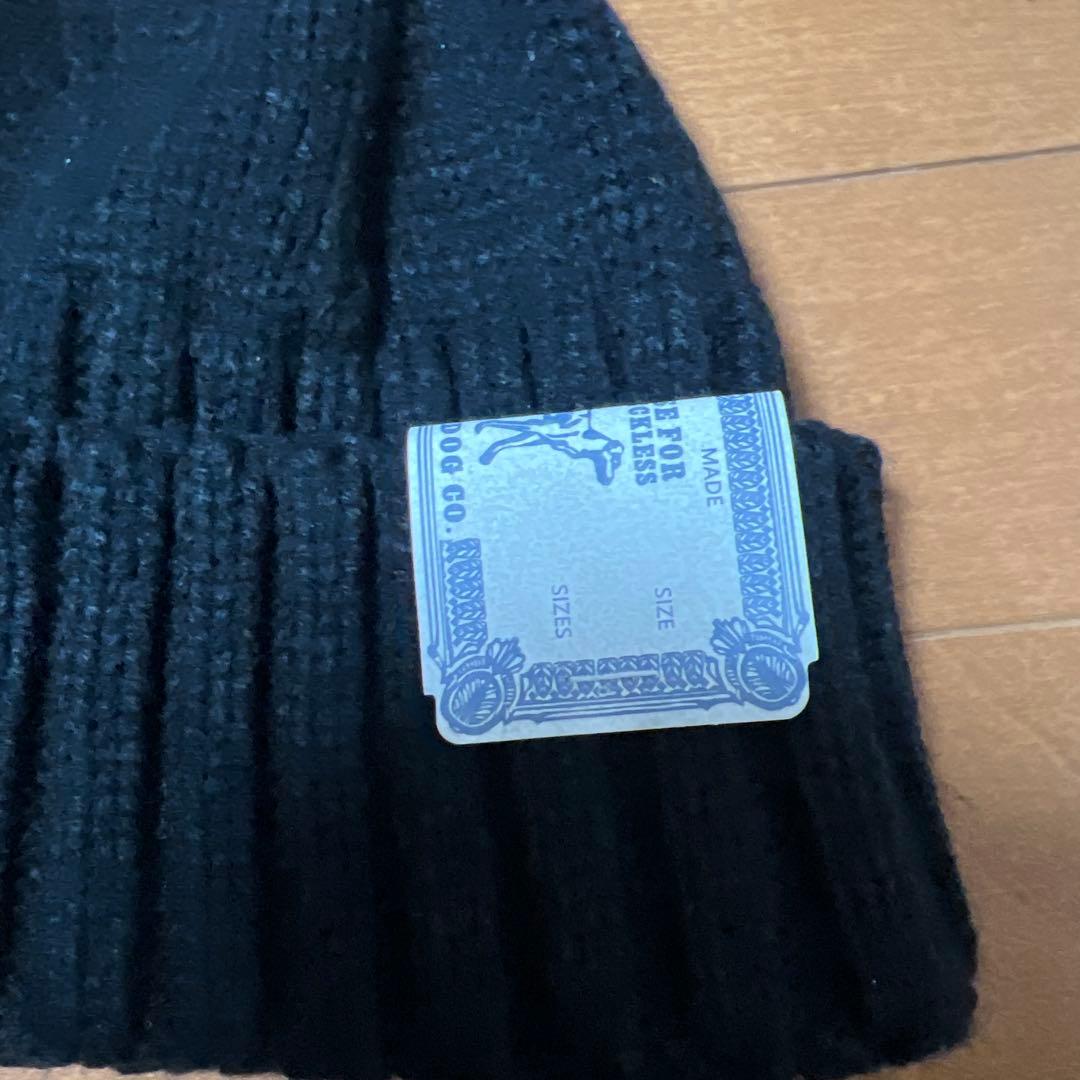 THE H.W DOG＆CO　ニット帽　黒　ブラック