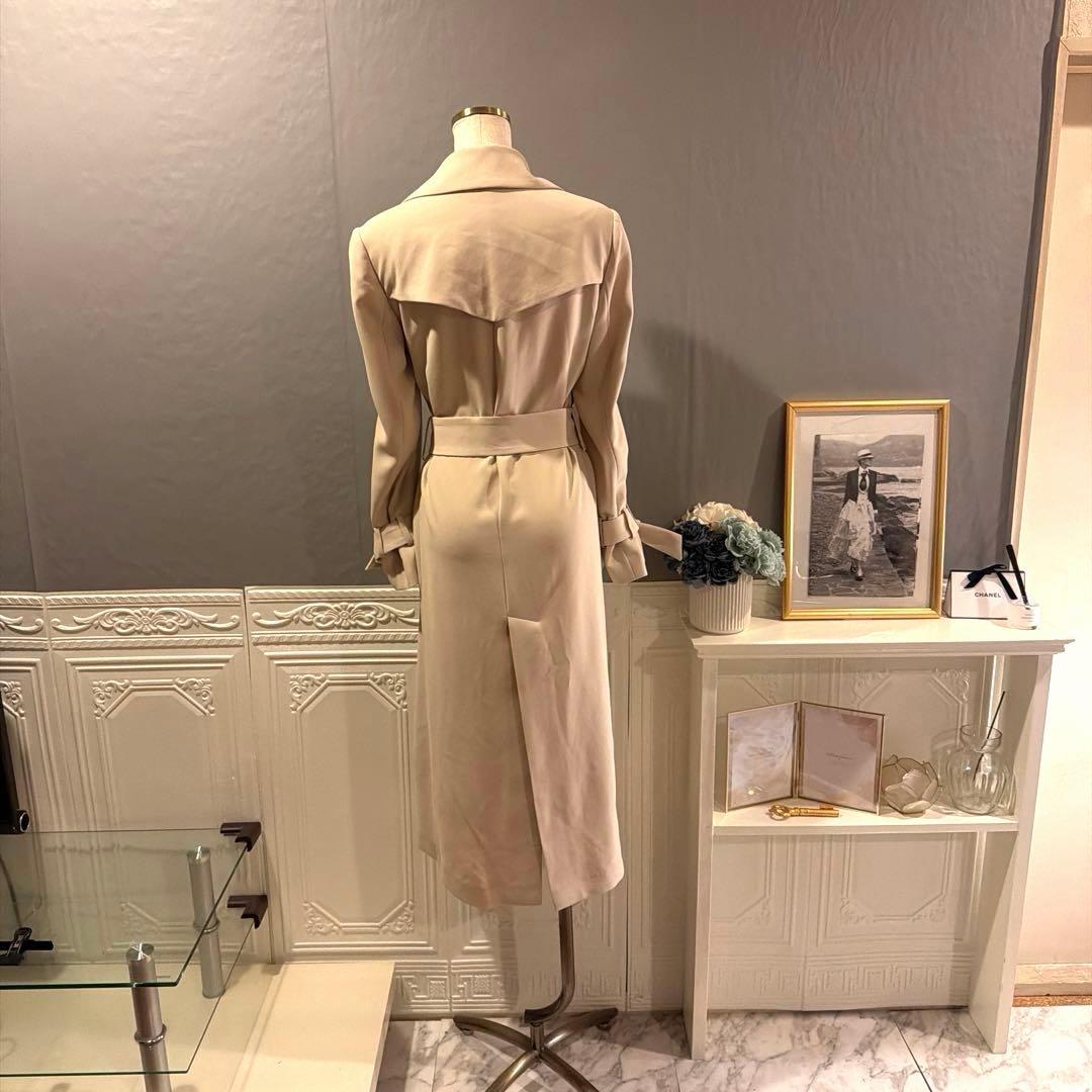 【8万円】FIGARO paris タイデザイン　ロングトレンチコート