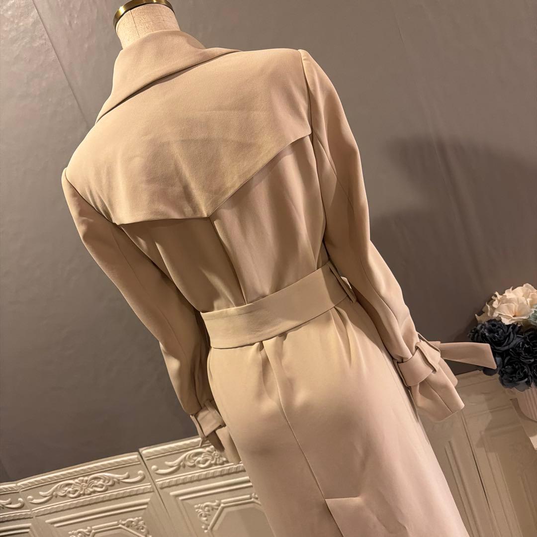 【8万円】FIGARO paris タイデザイン　ロングトレンチコート