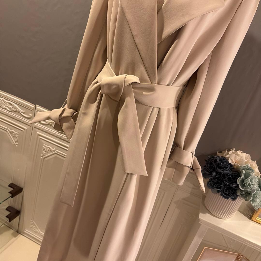 【8万円】FIGARO paris タイデザイン　ロングトレンチコート