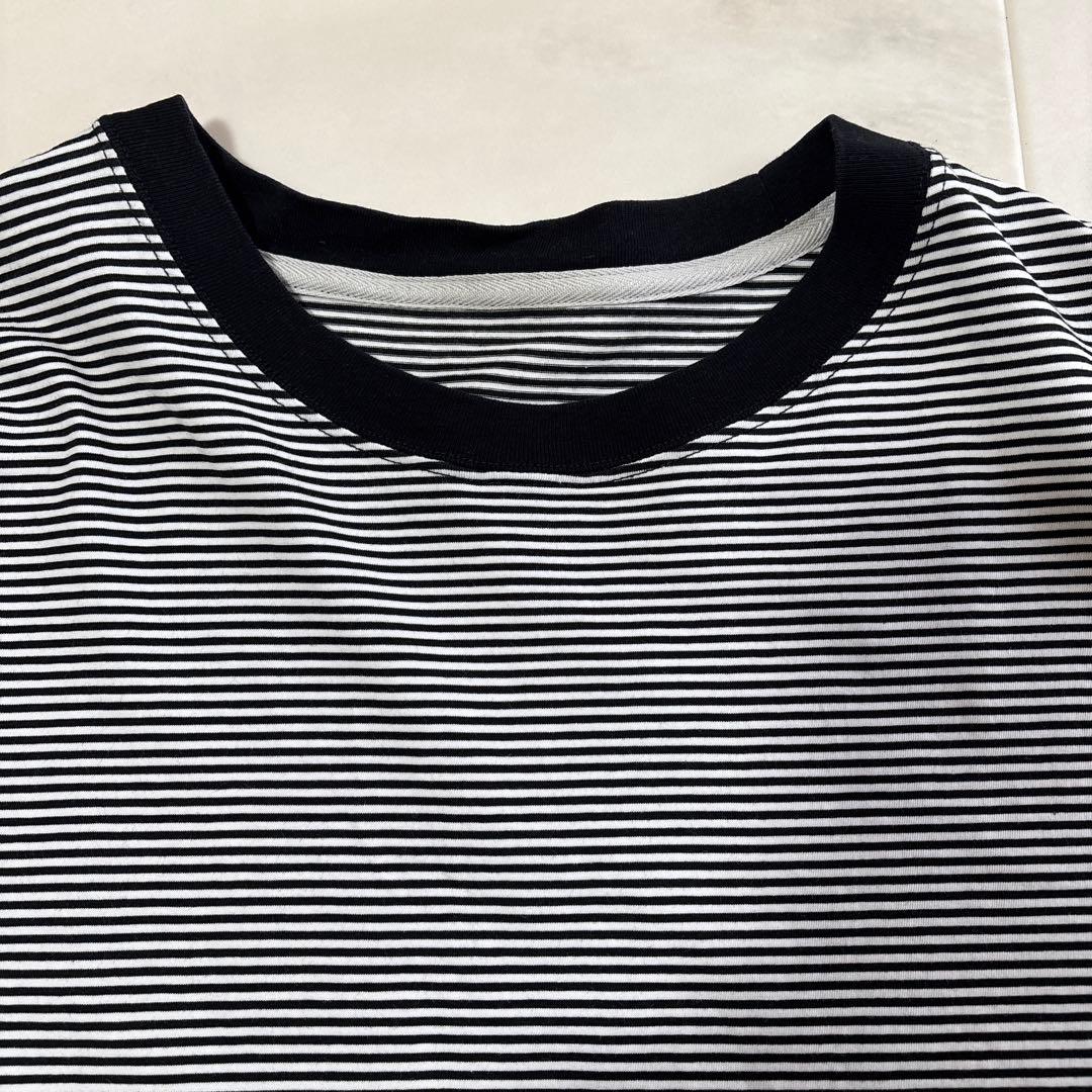 綿100%きれいめボーダーTシャツ