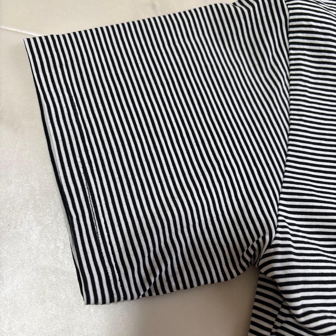 綿100%きれいめボーダーTシャツ