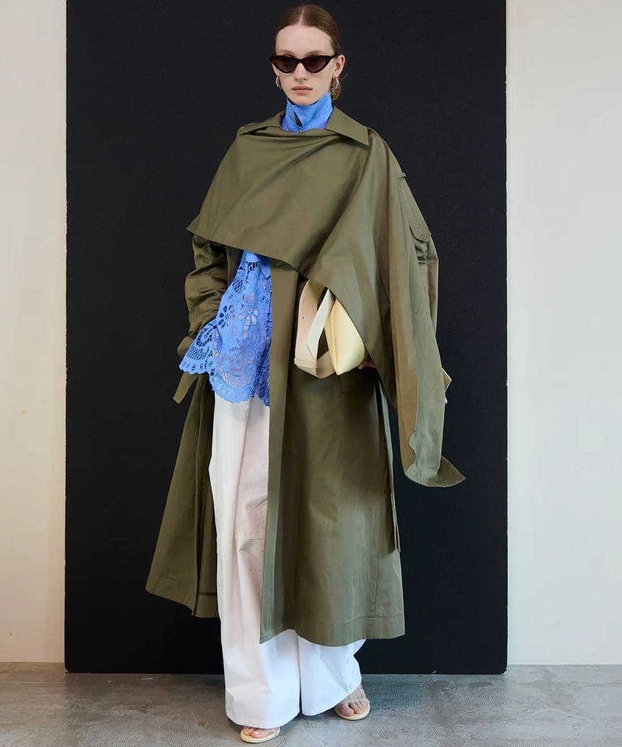 ジャケット・アウター MAISONSPECIAL Drape Scarf LongTrenchCoat