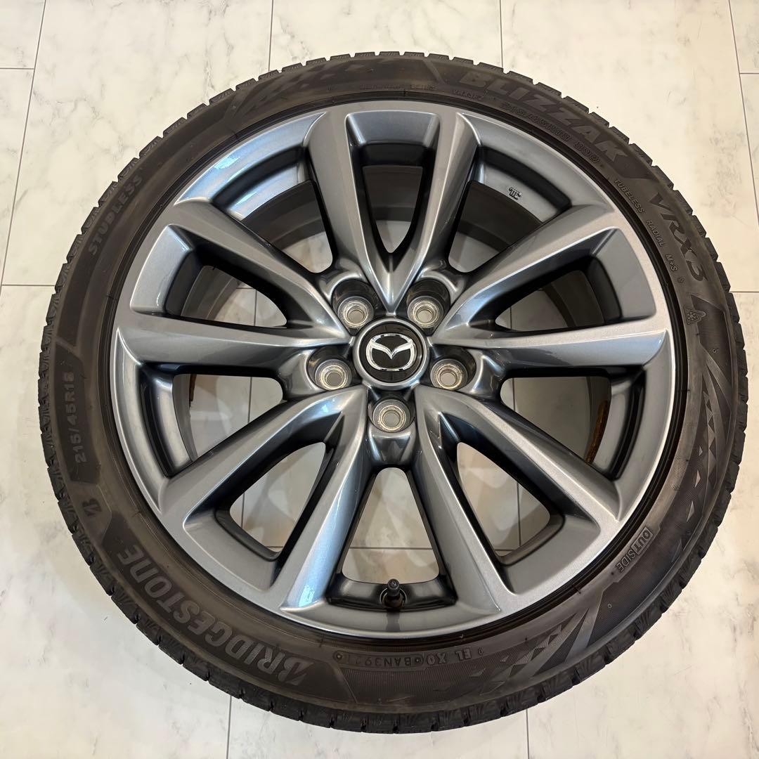 スタッドレス ブリザックVRX3 マツダ3純正ホイールセット 215/45R18